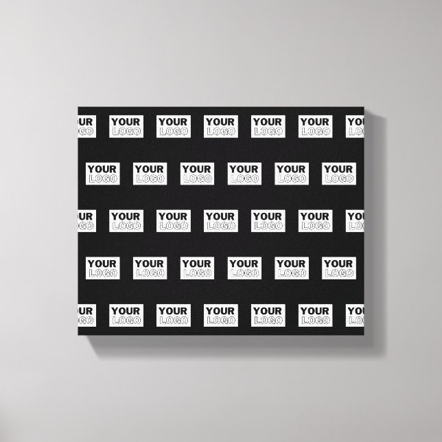 Your Logo or Design | Editable Colour Background  Canvas Print (Front)