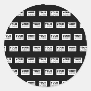 Your Logo or Design   Editable Colour Background  Classic Round Sticker