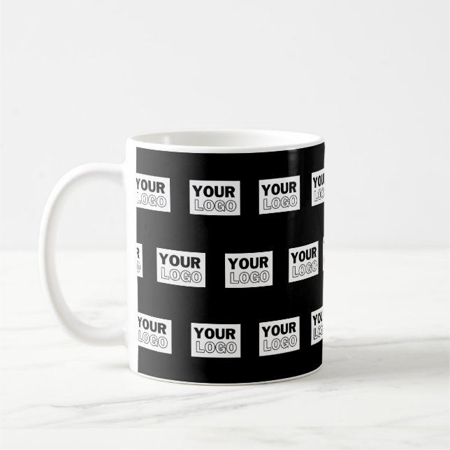 Your Logo or Design | Editable Colour Background  Coffee Mug (Left)