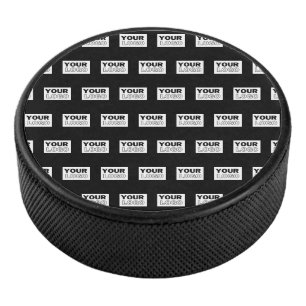 Your Logo or Design   Editable Colour Background  Hockey Puck