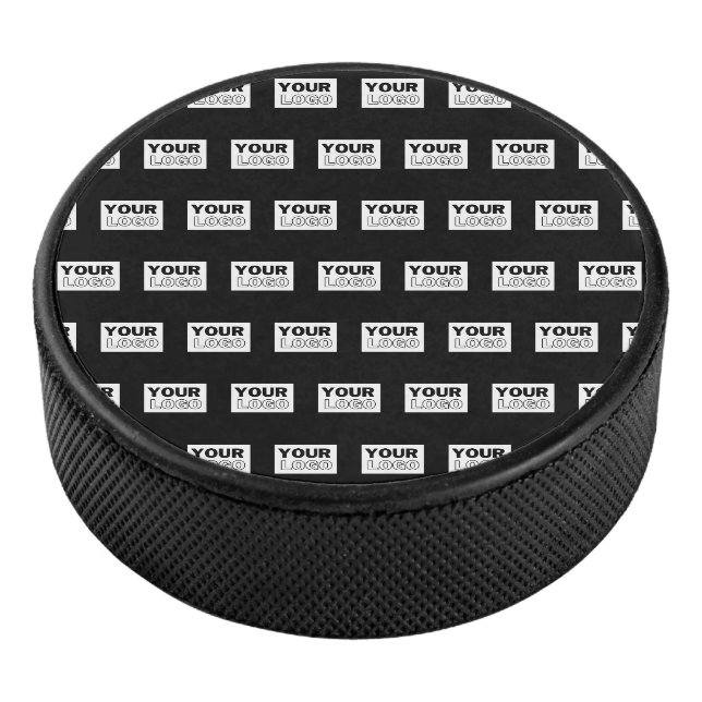 Your Logo or Design | Editable Colour Background  Hockey Puck (3/4)