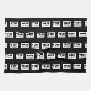 Your Logo or Design   Editable Colour Background  Kitchen Towel