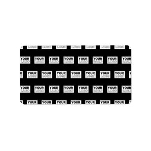 Your Logo or Design   Editable Colour Background  Label