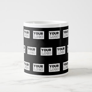 Your Logo or Design   Editable Colour Background  Large Coffee Mug