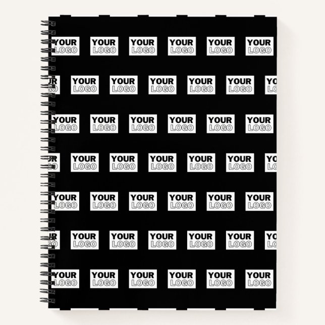 Your Logo or Design | Editable Colour Background  Notebook (Front)