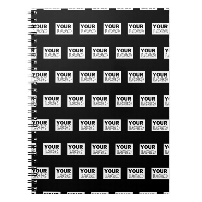 Your Logo or Design | Editable Colour Background  Notebook (Front)