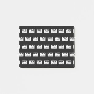 Your Logo or Design   Editable Colour Background  Post-it Notes