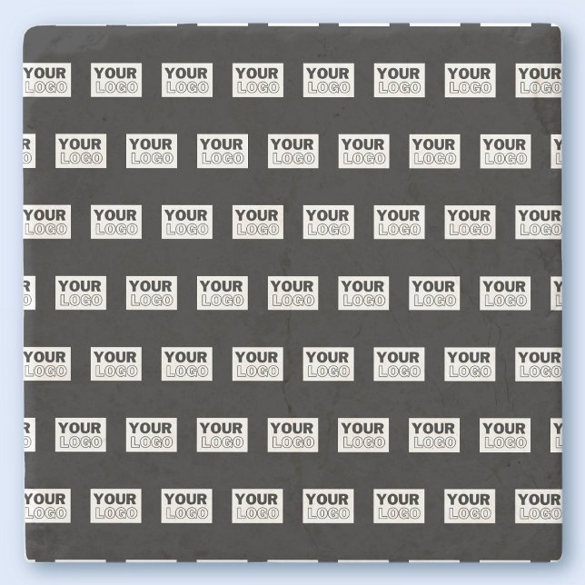 Your Logo or Design | Editable Colour Background  Stone Coaster (Creator Uploaded)