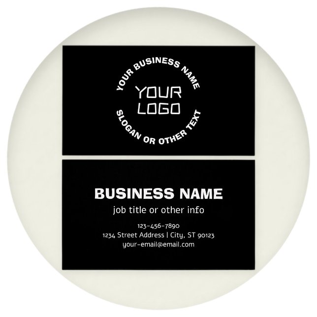 Your Logo or Image & Editable Text | Black & White (Creator Uploaded)