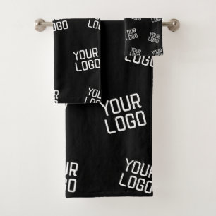 Your Logo or Image   Randomized Looking Template Bath Towel Set