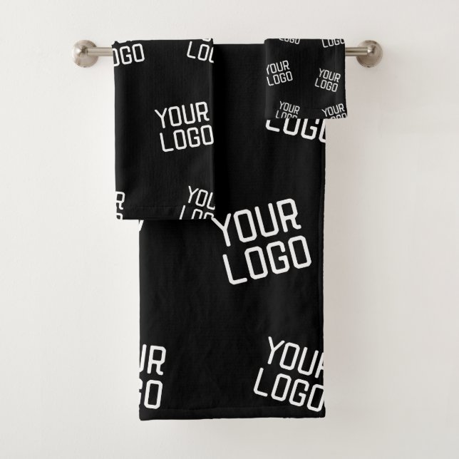 Your Logo or Image | Randomized Looking Template Bath Towel Set (Insitu)