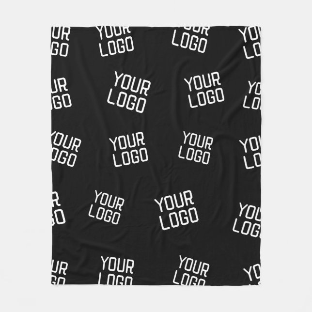 Your Logo or Image | Randomized Looking Template Fleece Blanket (Front)