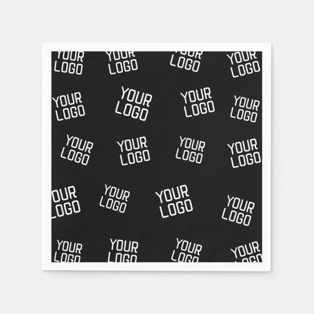 Your Logo or Image | Randomized Looking Template Napkin (Front)