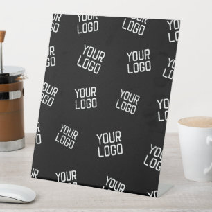 Your Logo or Image Randomized Looking Template Pedestal Sign