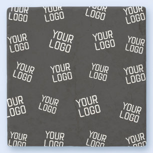 Your Logo or Image Randomized Looking Template Stone Coaster