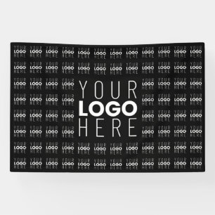 Your Logo or Image Tiled Pattern Large Centre Logo Banner
