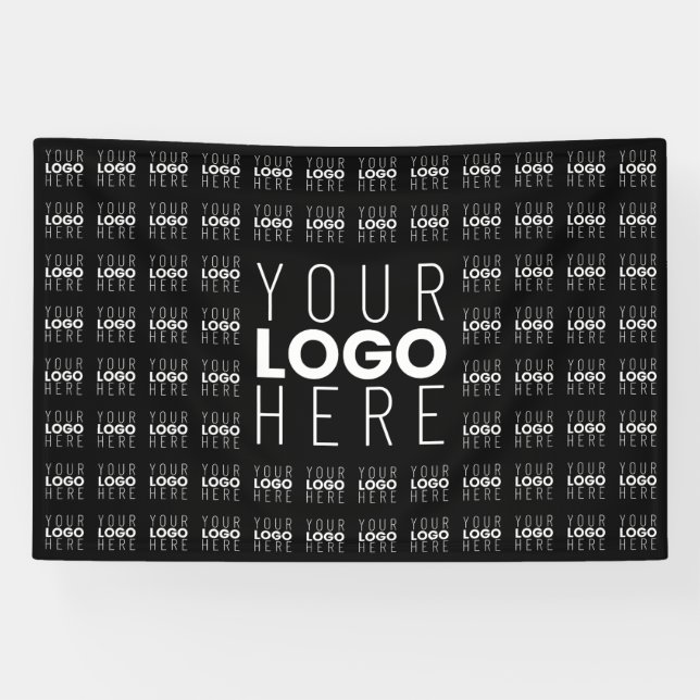 Your Logo or Image Tiled Pattern Large Centre Logo Banner (Horizontal)