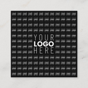 Your Logo or Image Tiled Pattern Large Centre Logo Square Business Card