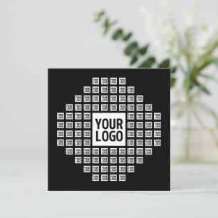Your Logo or Image   Unique Modern Pattern Card