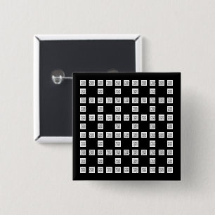Your Logo or Image Unique Repeating Pattern 2 Inch Square Button