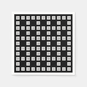 Your Logo or Image Unique Repeating Pattern Napkin