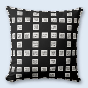 Your Logo or Image Unique Repeating Pattern Throw Pillow