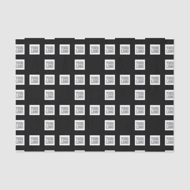 Your Logo or Image Unique Repeating Pattern Tissue Paper (Front)