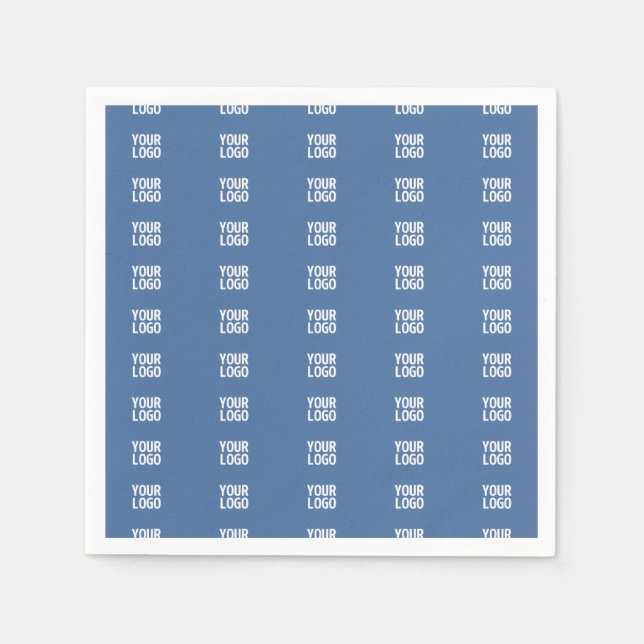 Your Logo or Image  | Vertical Stripes Pattern  Napkin (Front)