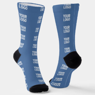 Your Logo or Image    Vertical Stripes Pattern  Socks