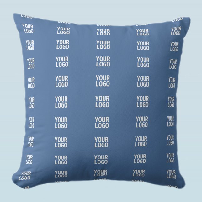 Your Logo or Image  | Vertical Stripes Pattern  Throw Pillow (Creator Uploaded)