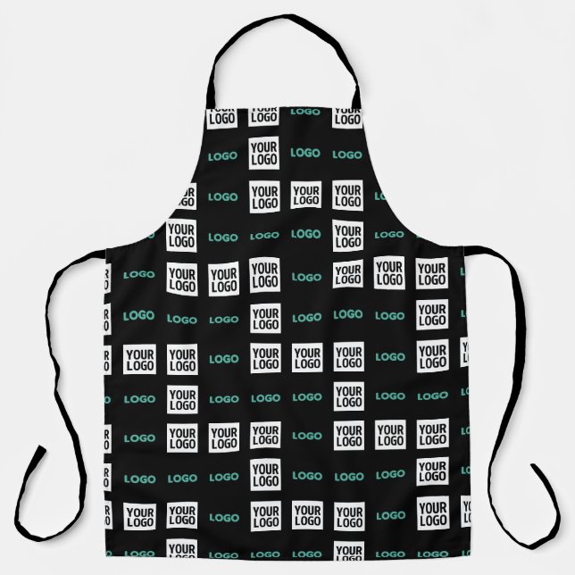 Your Logo or Image | Zig Zag Pattern w/Two Images Apron (Front)