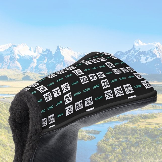 Your Logo or Image | Zig Zag Pattern w/Two Images Golf Head Cover (Creator Uploaded)