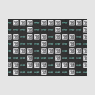 Your Logo or Image   Zig Zag Pattern w/Two Images Tissue Paper