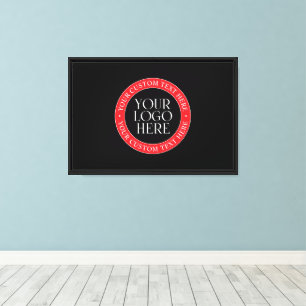 Your Logo or other Image   Black Red & White Canvas Print