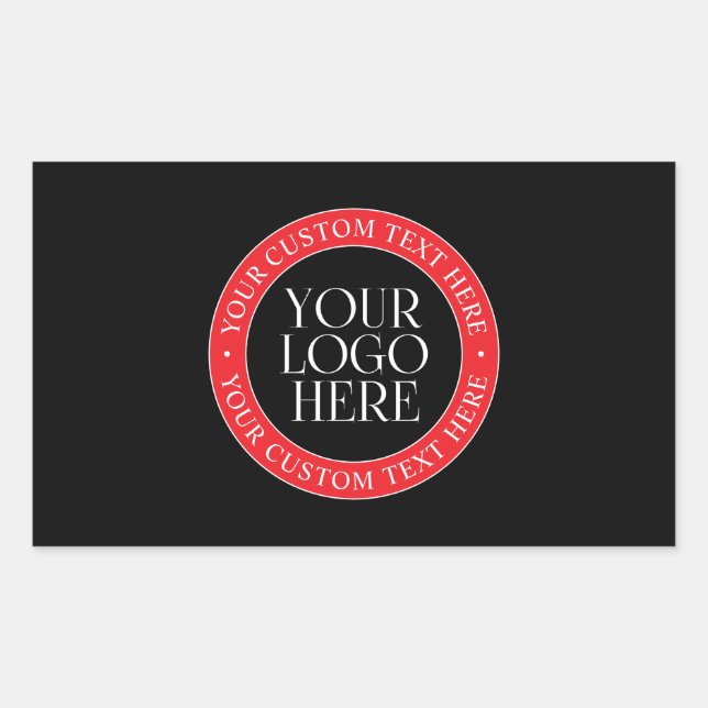 Your Logo or other Image | Black Red & White Sticker (Front)
