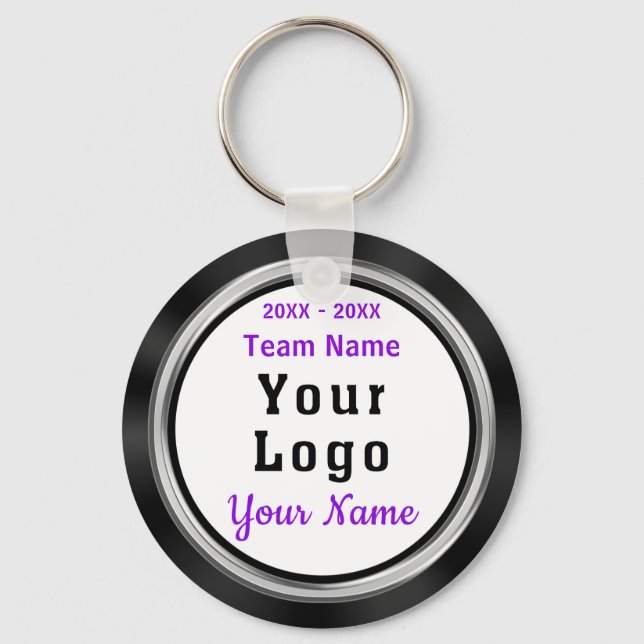 Your LOGO or Photo Cheap Personalized Team Gifts Keychain (Front)