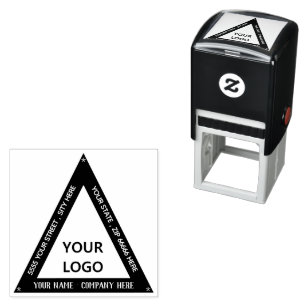Your Logo or Photo Colour Triangular Address Stamp