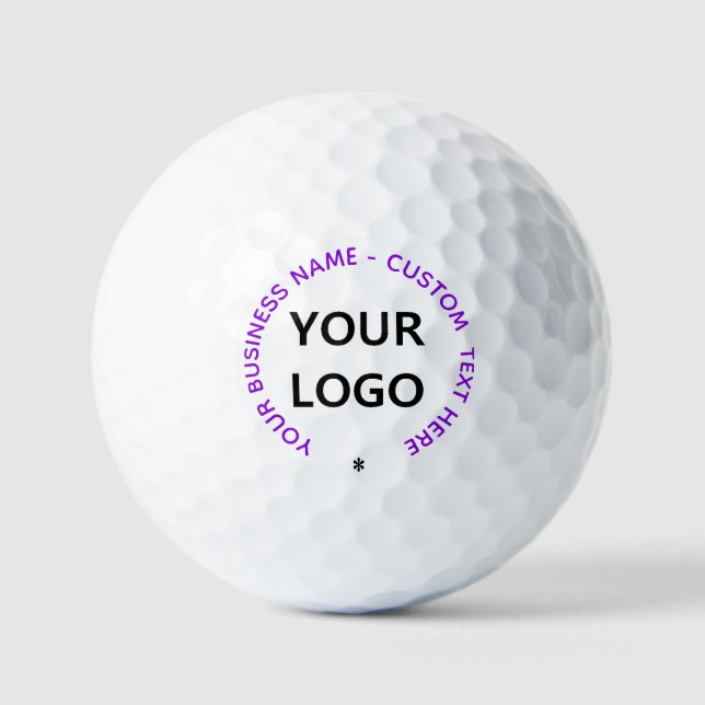 Your Logo or Photo Custom Text Stamps Golf Balls (Front)