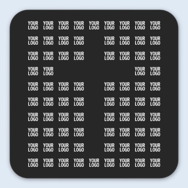 Your Logo or Uploaded Image | Cross Pattern  Square Sticker (Creator Uploaded)