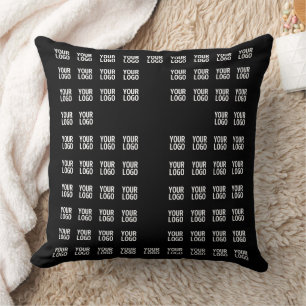 Your Logo or Uploaded Image   Cross Pattern  Throw Pillow