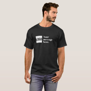 Your Logo or Uploaded Image & Editable Retro Text T-Shirt