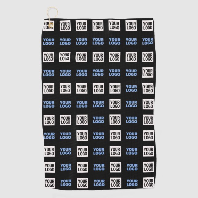 Your Logo or Uploaded Image | Geometric Pattern  Golf Towel (Front)