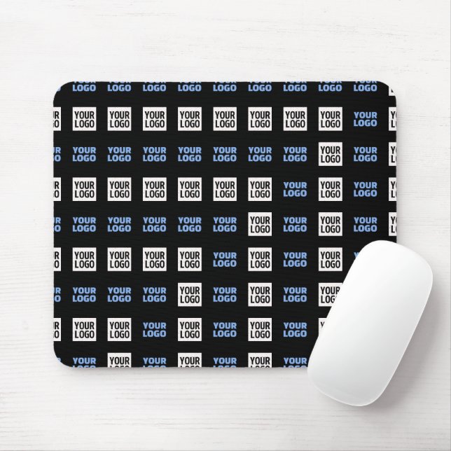 Your Logo or Uploaded Image | Geometric Pattern  Mouse Pad (With Mouse)