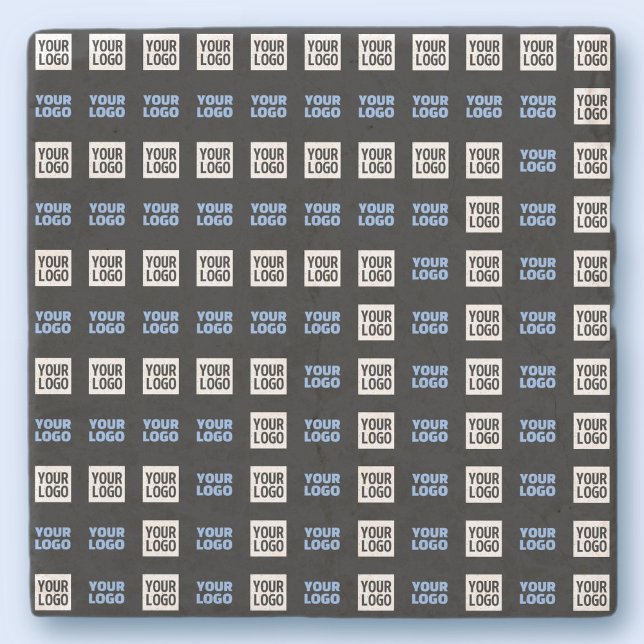 Your Logo or Uploaded Image | Geometric Pattern  Stone Coaster (Creator Uploaded)