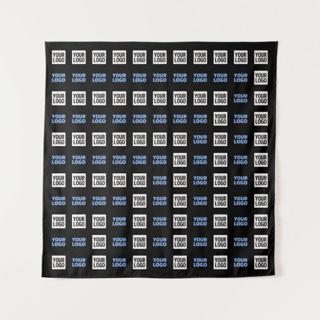 Your Logo or Uploaded Image | Geometric Pattern  Tapestry (Front)