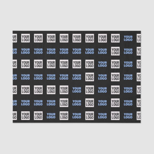 Your Logo or Uploaded Image | Geometric Pattern  Tissue Paper (Front)