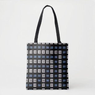 Your Logo or Uploaded Image Geometric Pattern Tote Bag