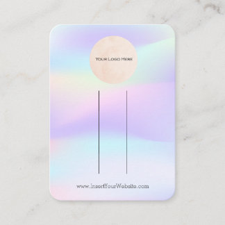 Your Logo Pastel Bow Hair Clip Display Vertical Business Card