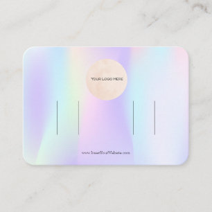 Your Logo Pastel Double Bow Hair Clip Display Business Card