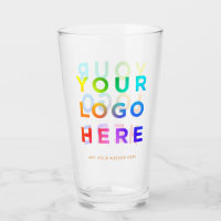 Your Logo Personalized Beer glasses 16oz Any colou
